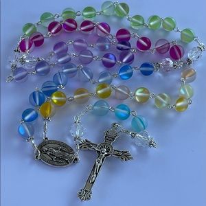 Handmade Catholic Rosary prayer beads. New!